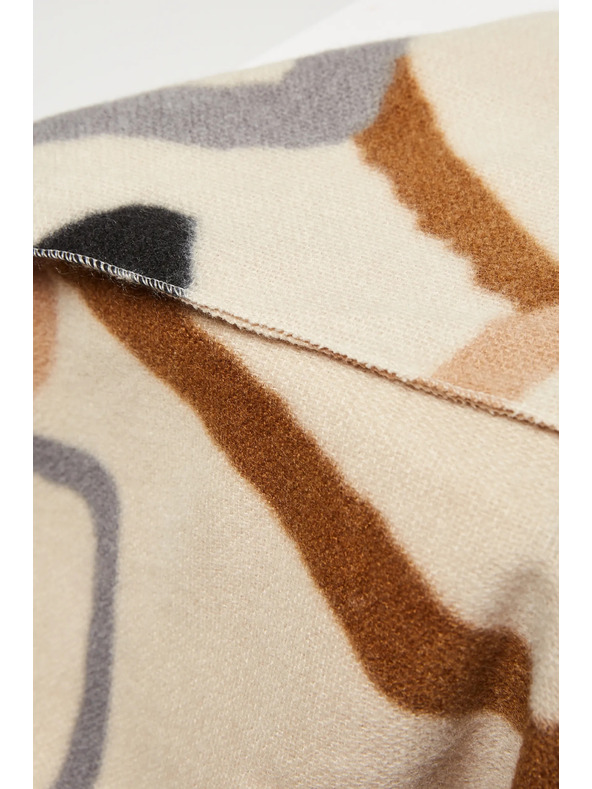 Moodo Moodo barna és bézs színű női mintás sál Moodo