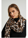 Moodo Bézs-barna mintás női sál Moodo
