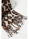 Moodo Bézs-barna mintás női sál Moodo