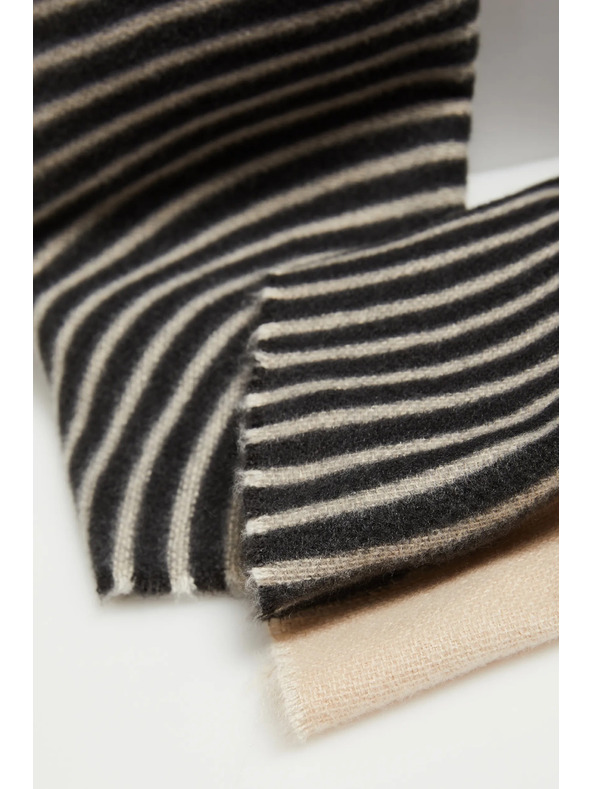 Moodo Fekete-bézs mintás női sál Moodo