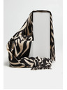 Moodo Krém-fekete mintás női sál Moodo