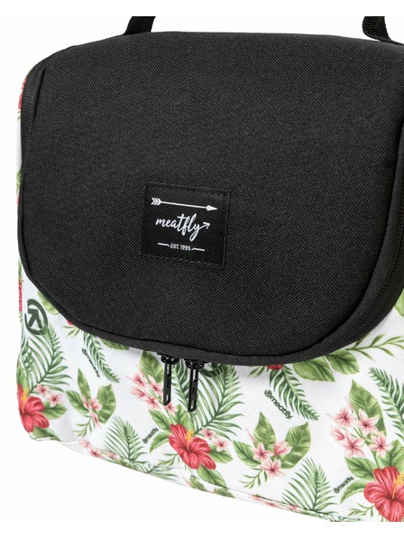 Meatfly Meatfly mosdótáska Cara White Tropical | Fekete | Térfogat 6 L