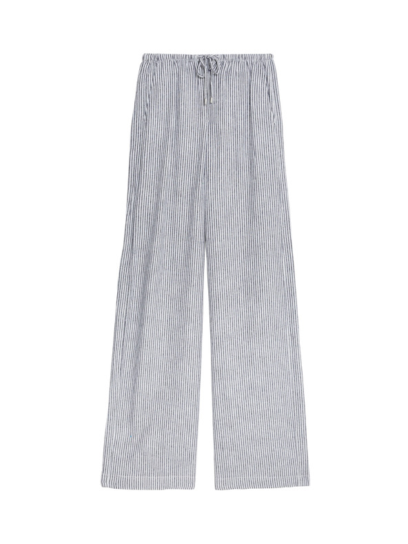 Marks & Spencer Bő szárú nadrág magas len tartalommal Marks & Spencer szürke