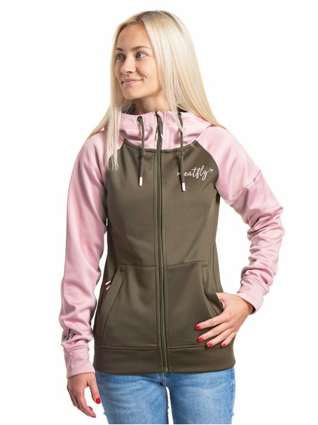 Meatfly Meatfly Women's Technical Sweatshirt Alisha Powder Pink/Olive