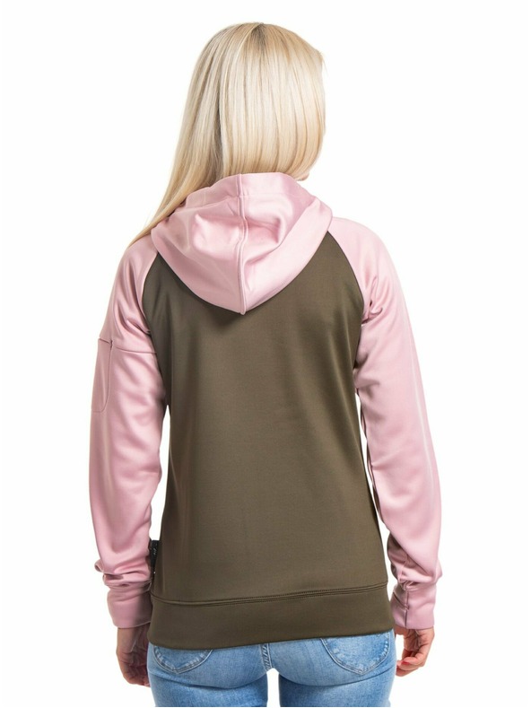Meatfly Meatfly Women's Technical Sweatshirt Alisha Powder Pink/Olive