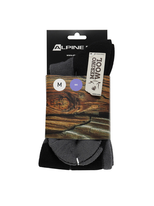 ALPINE PRO Merino Wool Socks ALPINE PRO RODE dk.true gray