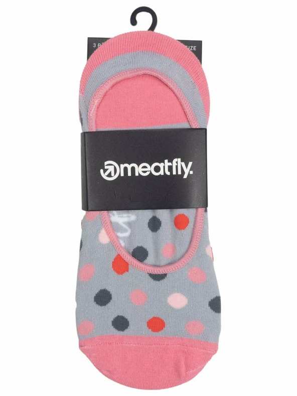 Meatfly Meatfly Low Socks Triple Pack Grey / Pink | Pink | Size