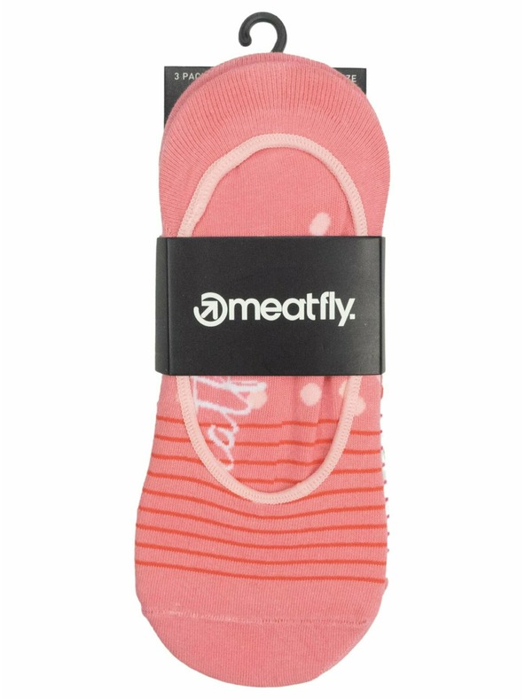 Meatfly Meatfly Low Socks Triple Pack Pink Stripe | Pink | Size