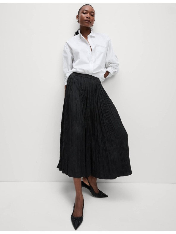 Marks & Spencer Pliszírozott gumis derekú midi szoknya Marks & Spencer