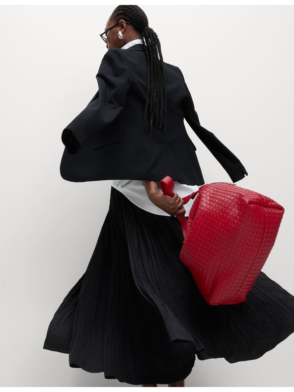 Marks & Spencer Pliszírozott gumis derekú midi szoknya Marks & Spencer