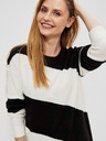 Moodo Fehér-fekete női pulóver Moodo