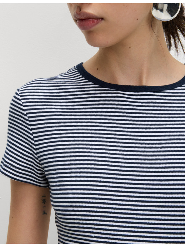 Marks & Spencer Csíkos bordázott póló Marks & Spencer