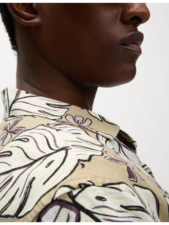 Marks & Spencer Normál szabású ing magas len tartalommal és Marks & Spencer nyomattal