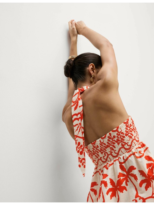 Marks & Spencer Tengerparti top 100% pamutból, mintázott Marks & Spencer piros