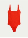 Marks & Spencer Texturált fürdőruha ovális nyakkivágással Marks & Spencer piros