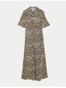 Marks & Spencer Marks & Spencer bézs ingruha midi hosszban, állat mintázattal