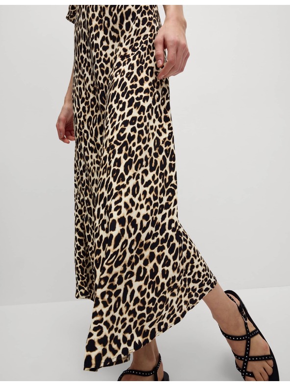 Marks & Spencer Marks & Spencer bézs ingruha midi hosszban, állat mintázattal