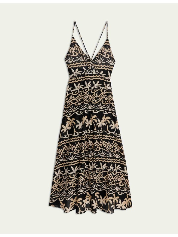 Marks & Spencer Marks & Spencer strandruha V-nyakkivágással és nyomott mintával, tiszta pamutból