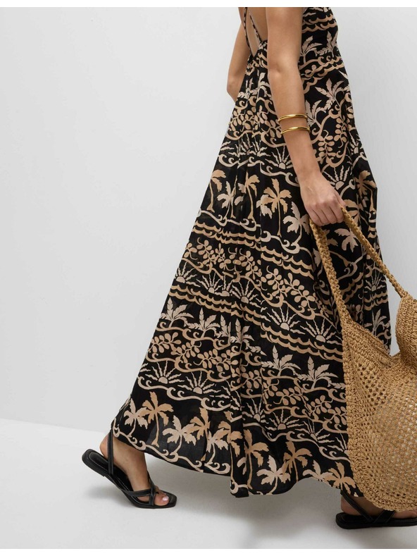 Marks & Spencer Marks & Spencer strandruha V-nyakkivágással és nyomott mintával, tiszta pamutból