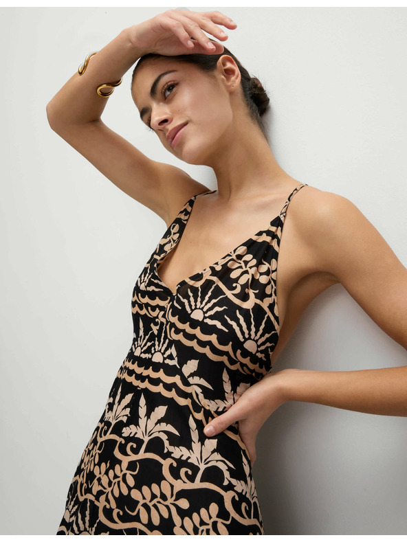 Marks & Spencer Marks & Spencer strandruha V-nyakkivágással és nyomott mintával, tiszta pamutból