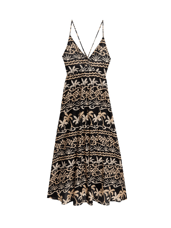 Marks & Spencer Marks & Spencer strandruha V-nyakkivágással és nyomott mintával, tiszta pamutból