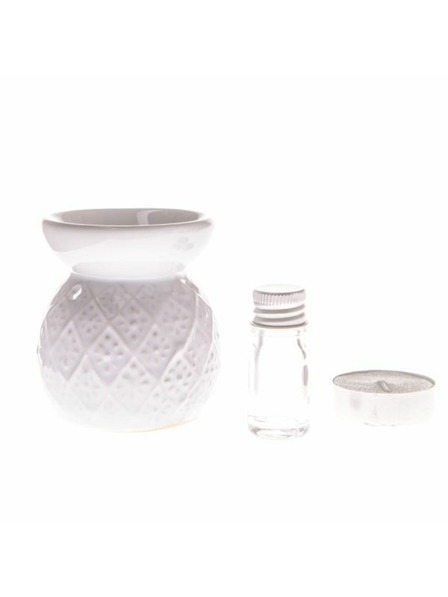 Casa de Engel Kerámia aromalámpa + olaj, gyertya, friss vászon, 0/96