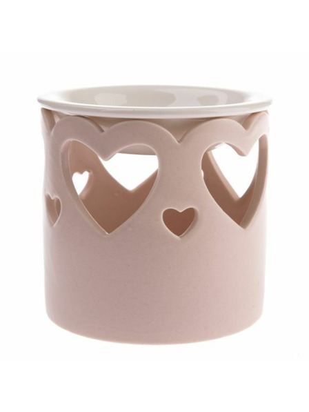 Casa de Engel Porcelán aromalámpa szívecskékkel, világosrózsaszín, 1/36