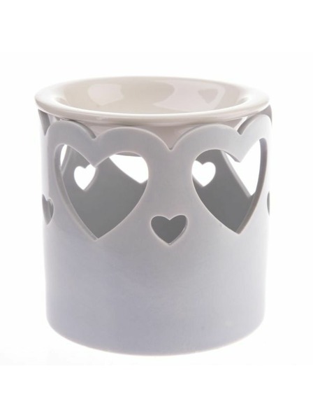 Casa de Engel Porcelán aromalámpa szívecskékkel, világoslila, 1/36