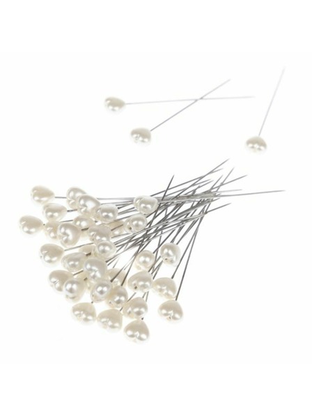 Casa de Engel Dekoratív gombostűk fehér szívecskékkel dobozban - 36db, 20/200