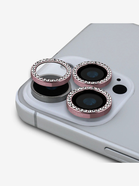 Guess Guess Fixed Glitter Lencse védő iPhone 16 Pro/16 Pro Max Pink