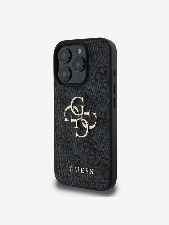 Guess Guess PU 4G Fém Logo Hátlap iPhone 16 Pro Max Grey