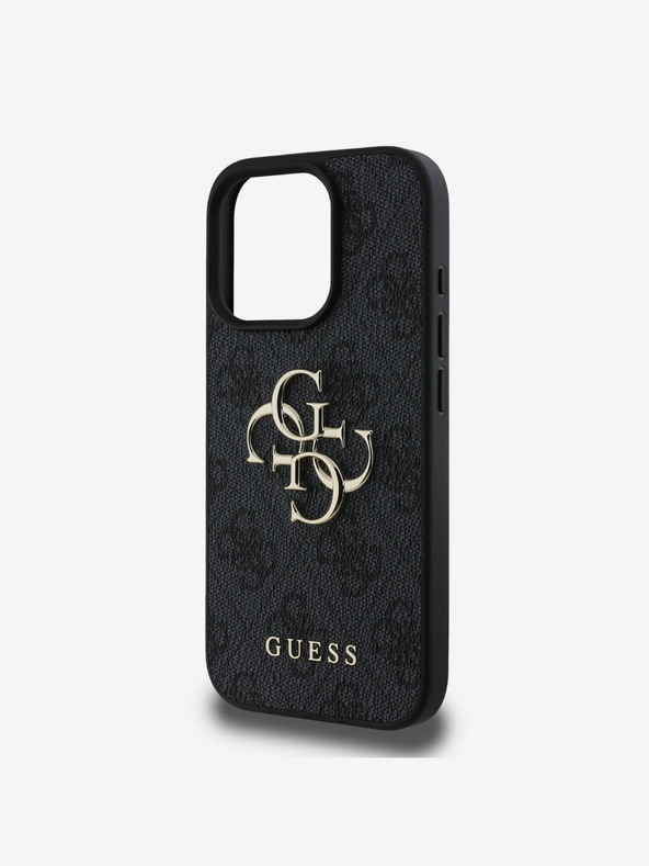 Guess Guess PU 4G Fém Logo Hátlap iPhone 16 Pro Max Grey