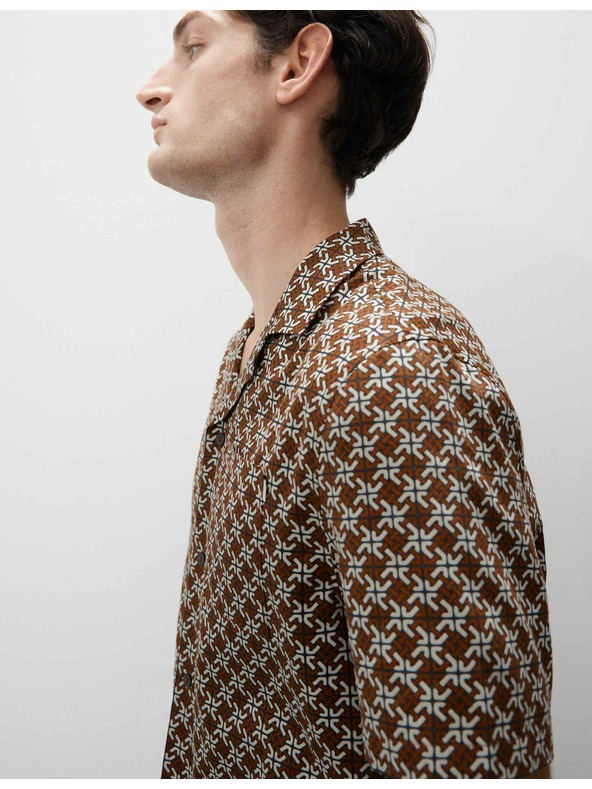 Marks & Spencer Geometrikus mintás pizsama felső Marks & Spencer barna