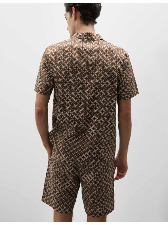 Marks & Spencer Geometrikus mintás pizsama felső Marks & Spencer barna