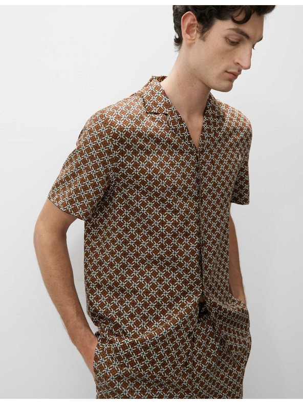 Marks & Spencer Geometrikus mintás pizsama felső Marks & Spencer barna