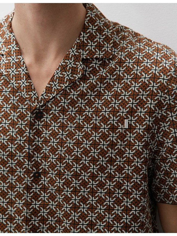 Marks & Spencer Geometrikus mintás pizsama felső Marks & Spencer barna