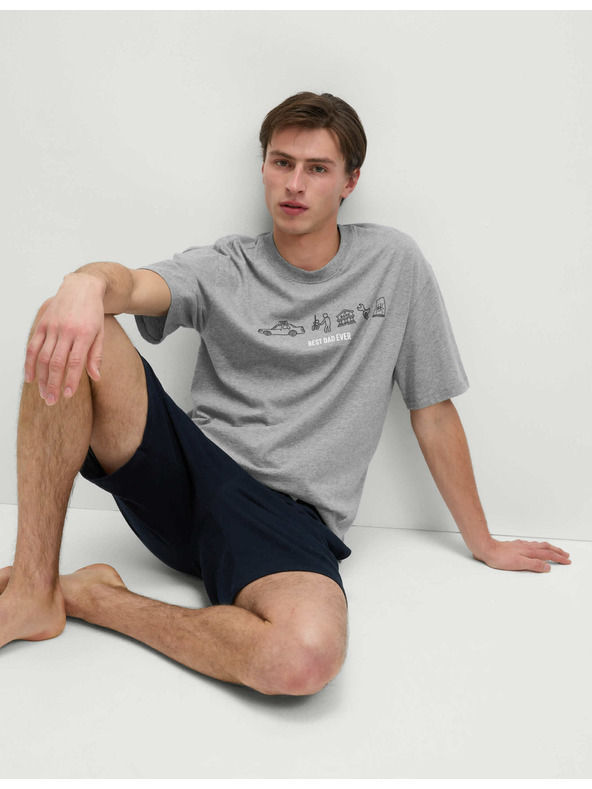 Marks & Spencer Marks & Spencer "Dad Icons" feliratú pizsama szett, 100% pamutból