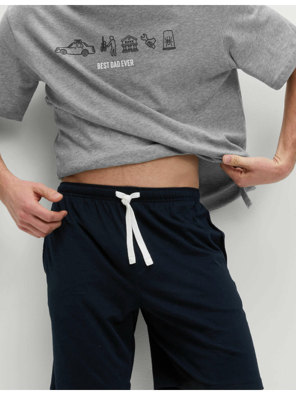 Marks & Spencer Marks & Spencer "Dad Icons" feliratú pizsama szett, 100% pamutból