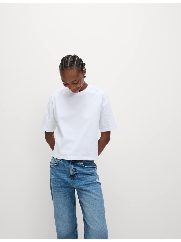 Marks & Spencer Marks & Spencer férfi póló egyenes szabással, 100% pamutból, fehér