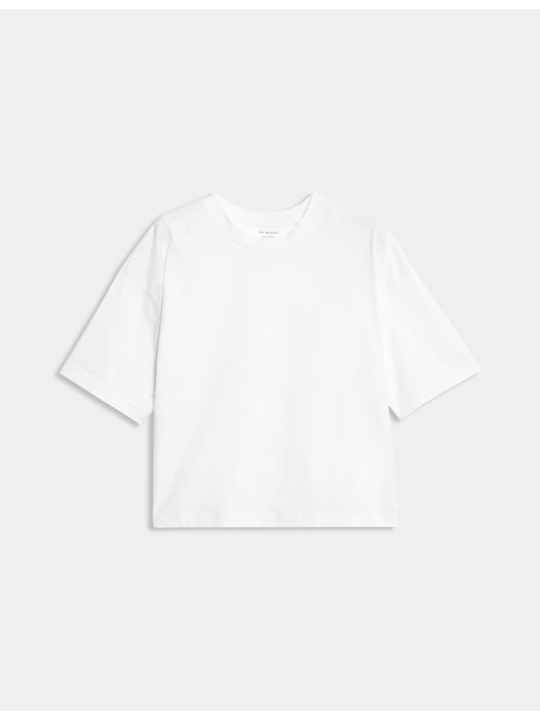 Marks & Spencer Marks & Spencer férfi póló egyenes szabással, 100% pamutból, fehér