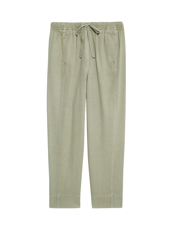 Marks & Spencer Zöld színezett rugalmas szűkített nadrág húzózsinórral Marks & Spencer