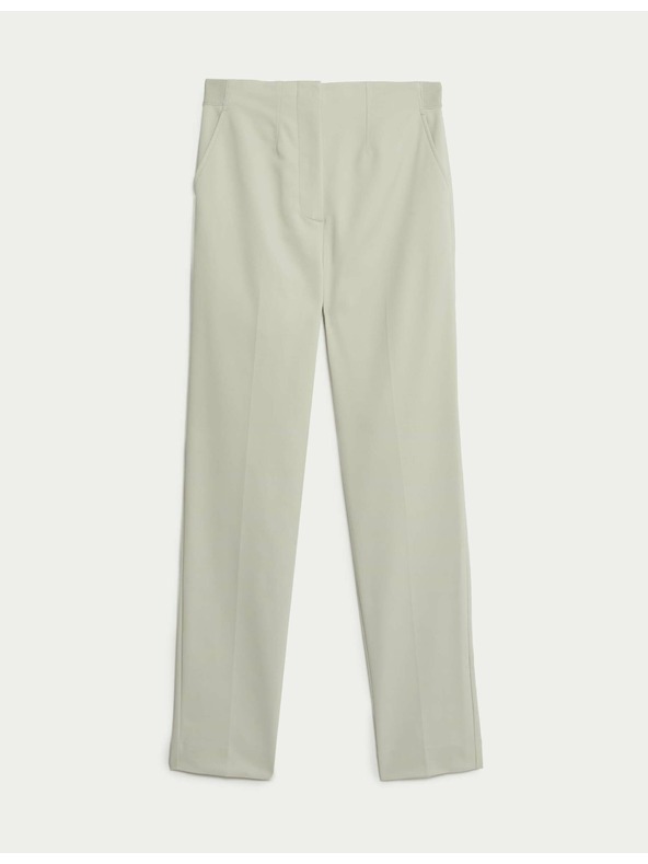 Marks & Spencer Marks & Spencer bokazárós, karcsúsított szabású nadrág pamut keverékből bézs