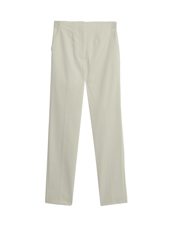 Marks & Spencer Marks & Spencer bokazárós, karcsúsított szabású nadrág pamut keverékből bézs