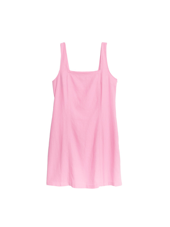 Marks & Spencer Marks & Spencer puha mini ruha magas len tartalommal, rózsaszín