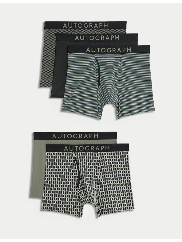 Marks & Spencer Marks & Spencer Microskin stretch boxer szett 5 db zöld