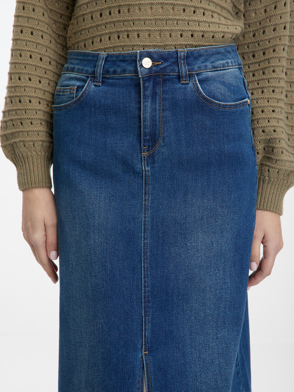 Orsay ORSAY sötétkék női farmer maxiszoknya