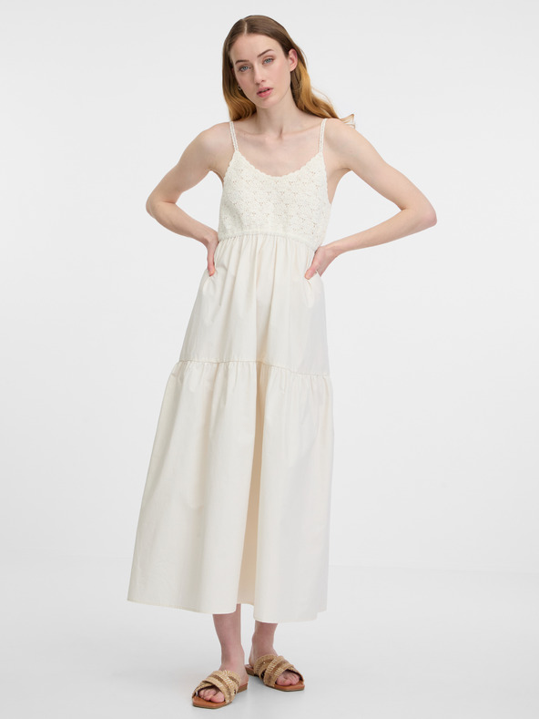 Orsay ORSAY krémszínű női midi ruha