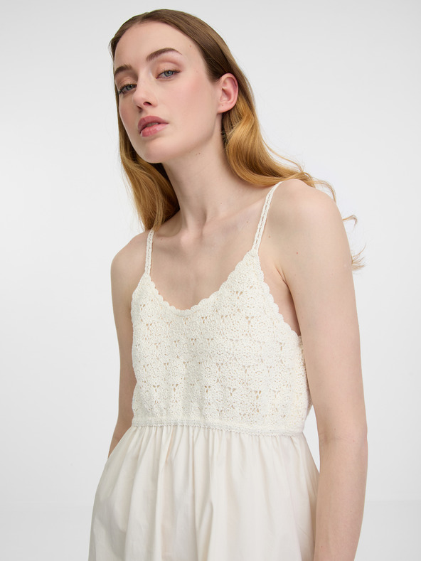 Orsay ORSAY krémszínű női midi ruha