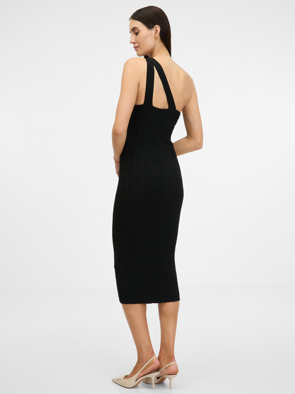 Orsay ORSAY fekete női midi ruha