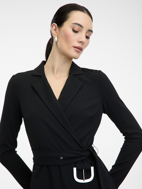 Orsay ORSAY fekete női midi ruha